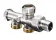OVENTROP-Uno-Einrohr-Anschlussstueck-mit-stufenlos-einstellbarem-Bypass-und-Absperrung-M-24-x-1-5-AG-Rohrabstand-35-mm-mit-Messingverschraubung-1182151 gallery number 1